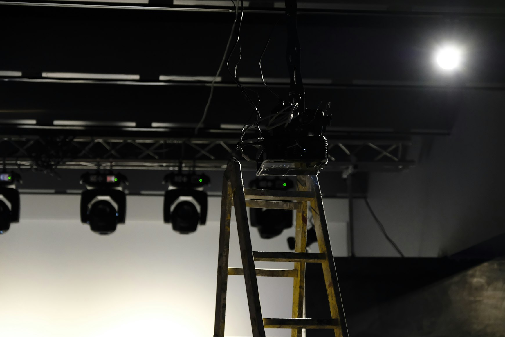 Lighting installation work in progress